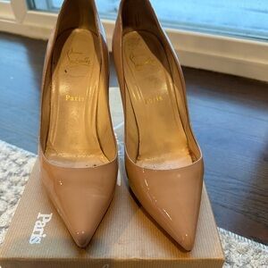 Christian Louboutin Beige Patent Leather Heels
